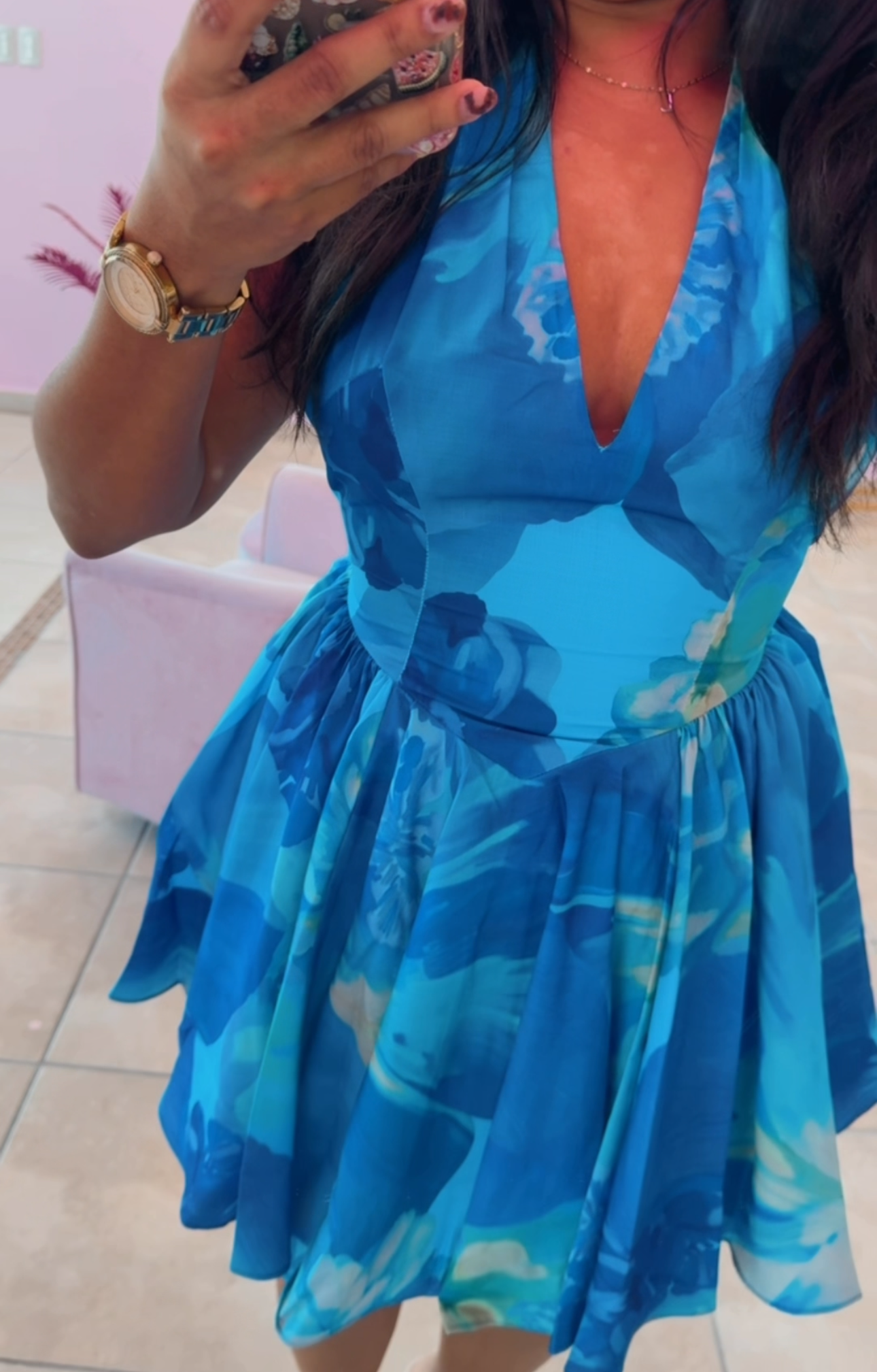 Floral Halter Dress