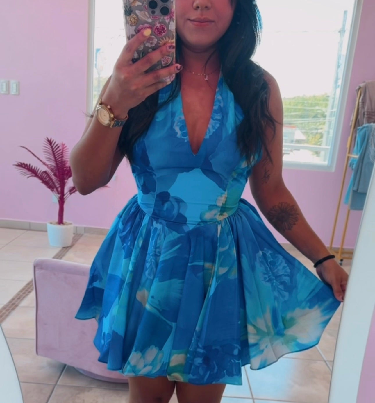 Floral Halter Dress