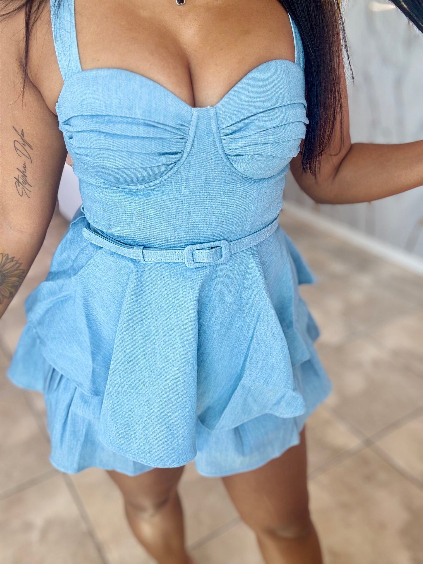 Light Denim Romper