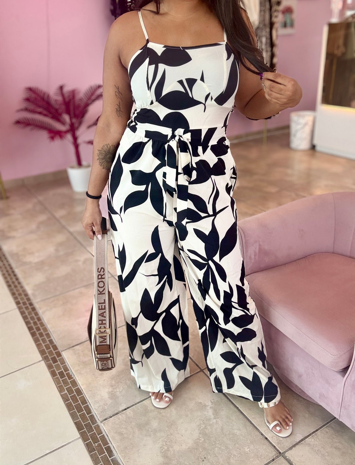 Leaf print Jumpsuit