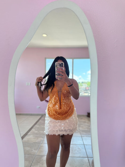 Sequin Halter Top