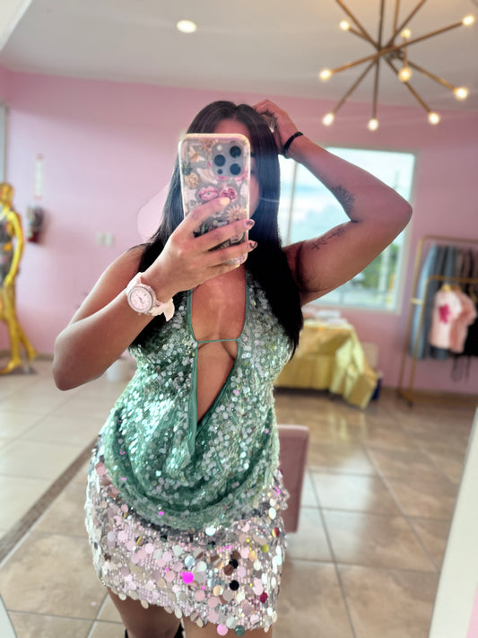 Sequin Mini Skirt
