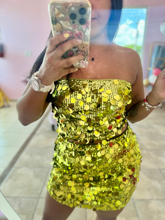 Sequin green set